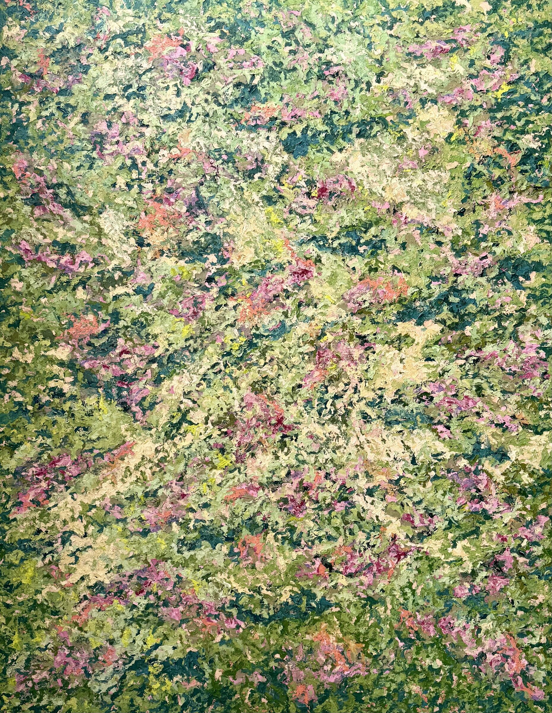 Blooming in Porto, oil on canvas, textured oil painting by Brazilian artist Loris Assis
