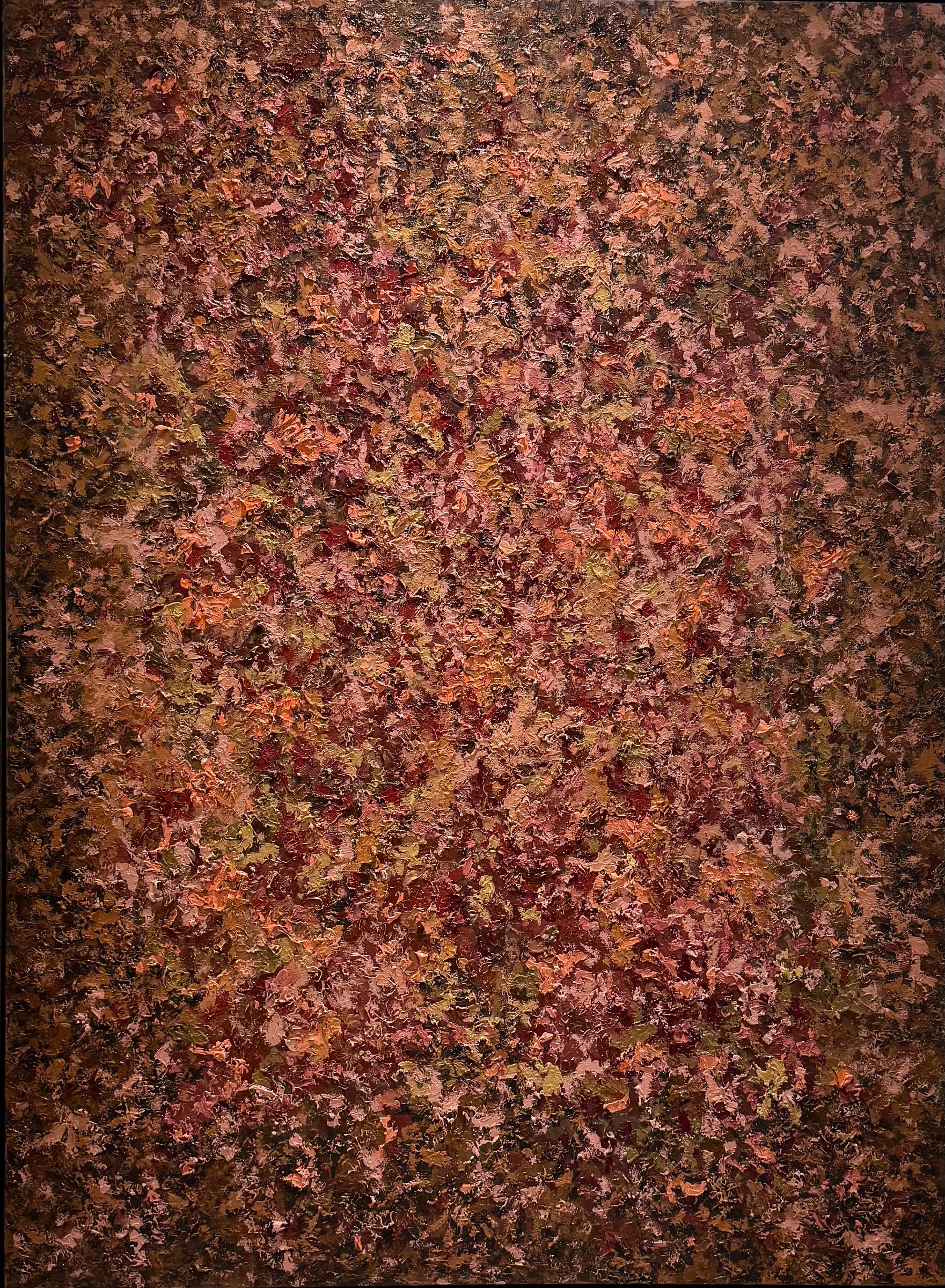 Echo of Planted Dreams, oil on canvas, textured oil painting by Brazilian artist Loris Assis