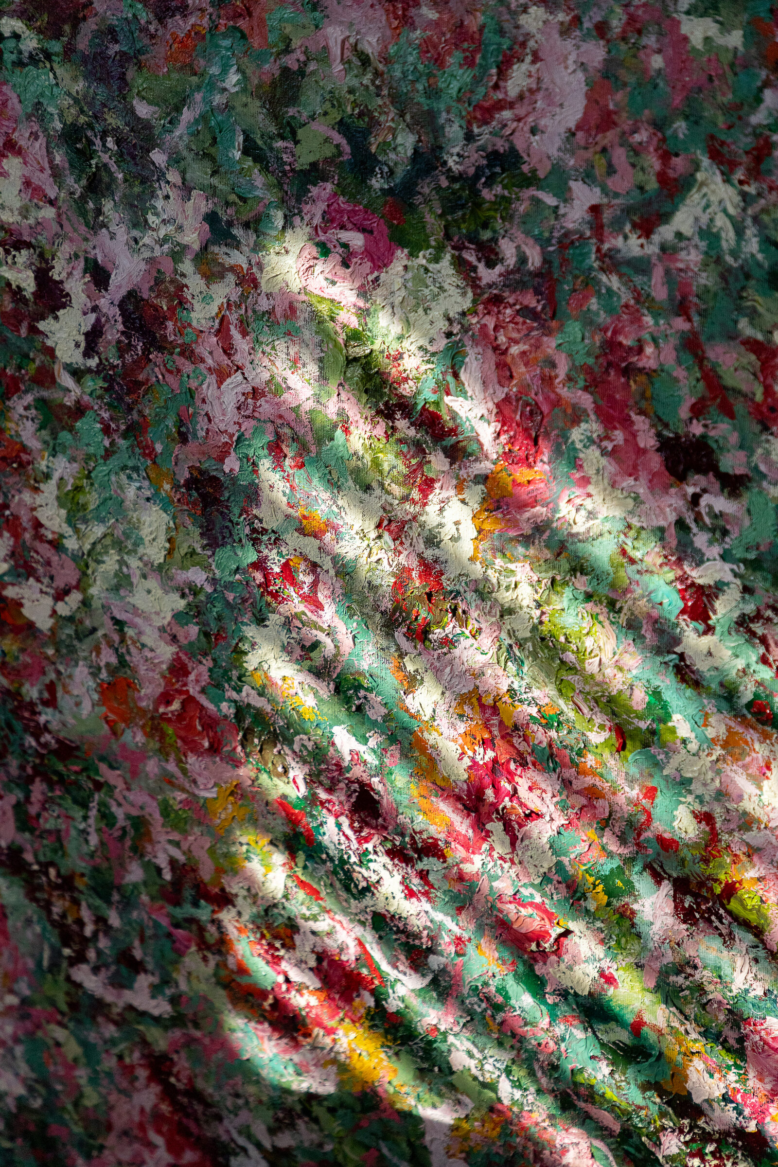 Blooming | Spring — surface detail showing impasto oil texture