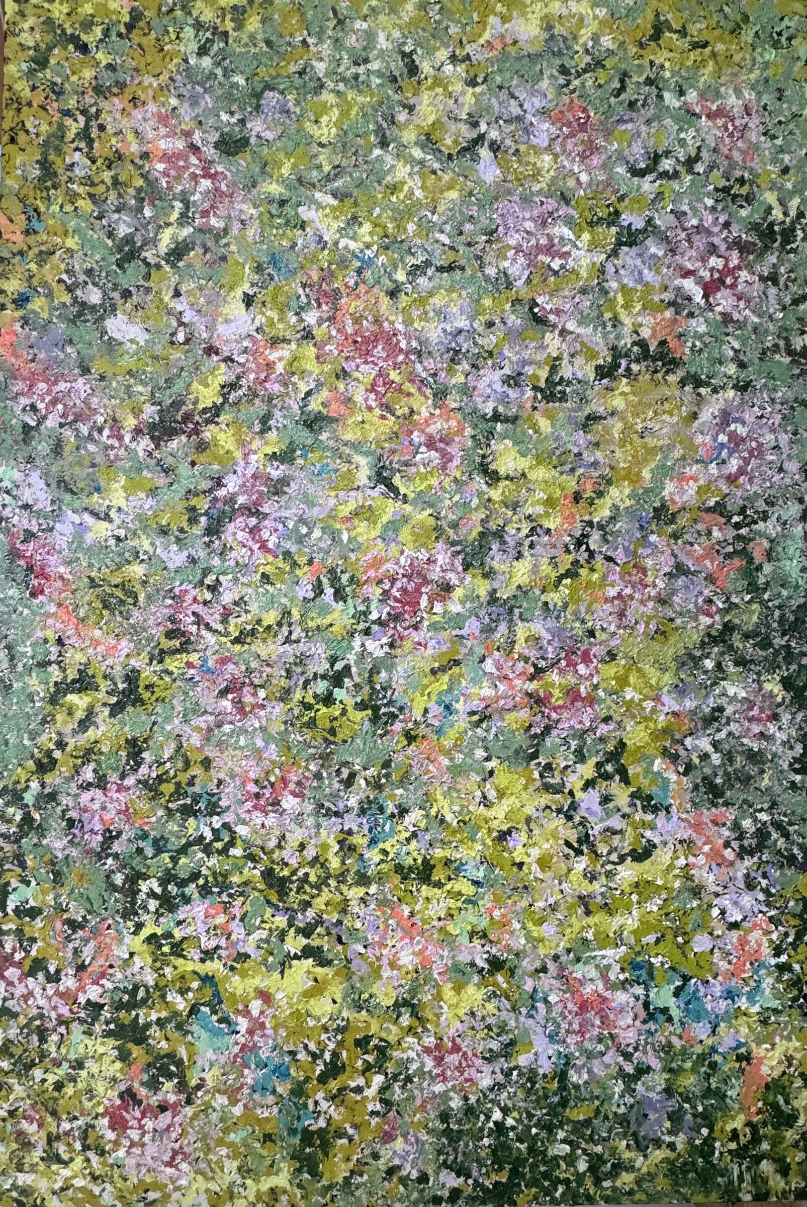 Blooming | Summer, oil on canvas, textured oil painting by Brazilian artist Loris Assis